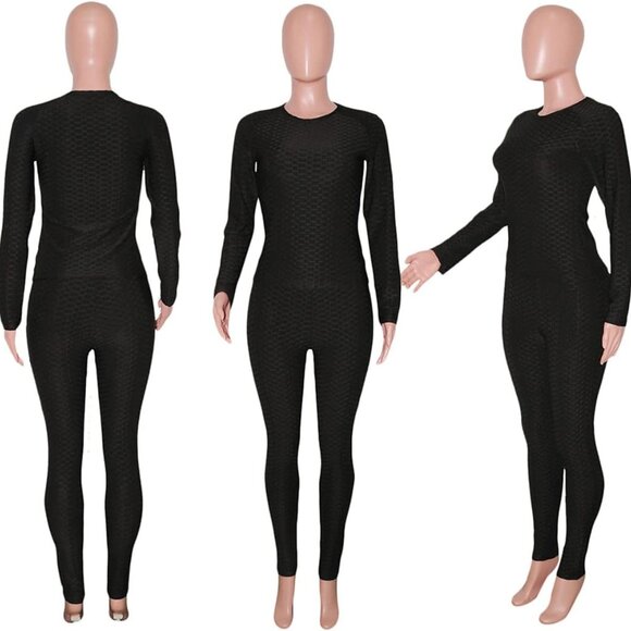 Versatile Black Tracksuit for Women - Perfect for Gym and Casual Outings - Picture 6 of 7